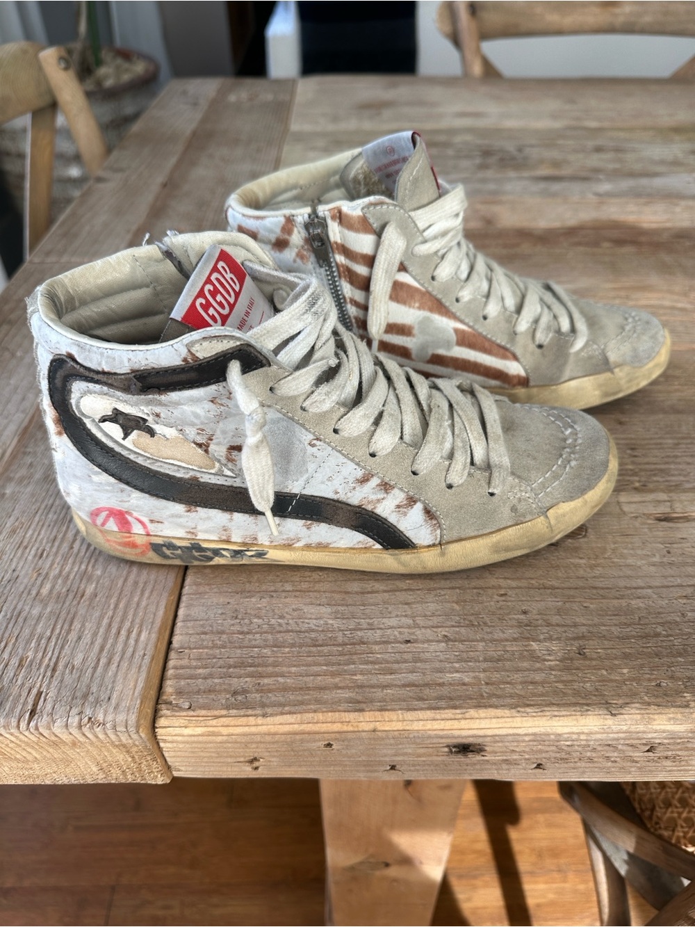 Golden Goose Slide High Top Sneaker. Size 37